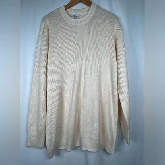 Danielle Bernstein Ivory Women’s Sweater Size S/M Oversized  Chunky Crewneck - Picture 2 of 10